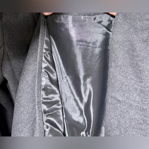 🪅Charlotte Russe Gray wool Blend Belted Peacoat - Picture 13 of 15